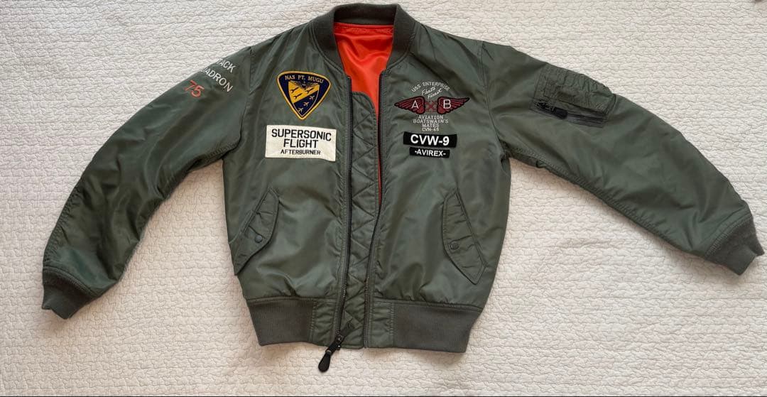 【佐藤】 AVIREX　CVW-9フライトジャケット　MA-1リバーシブル