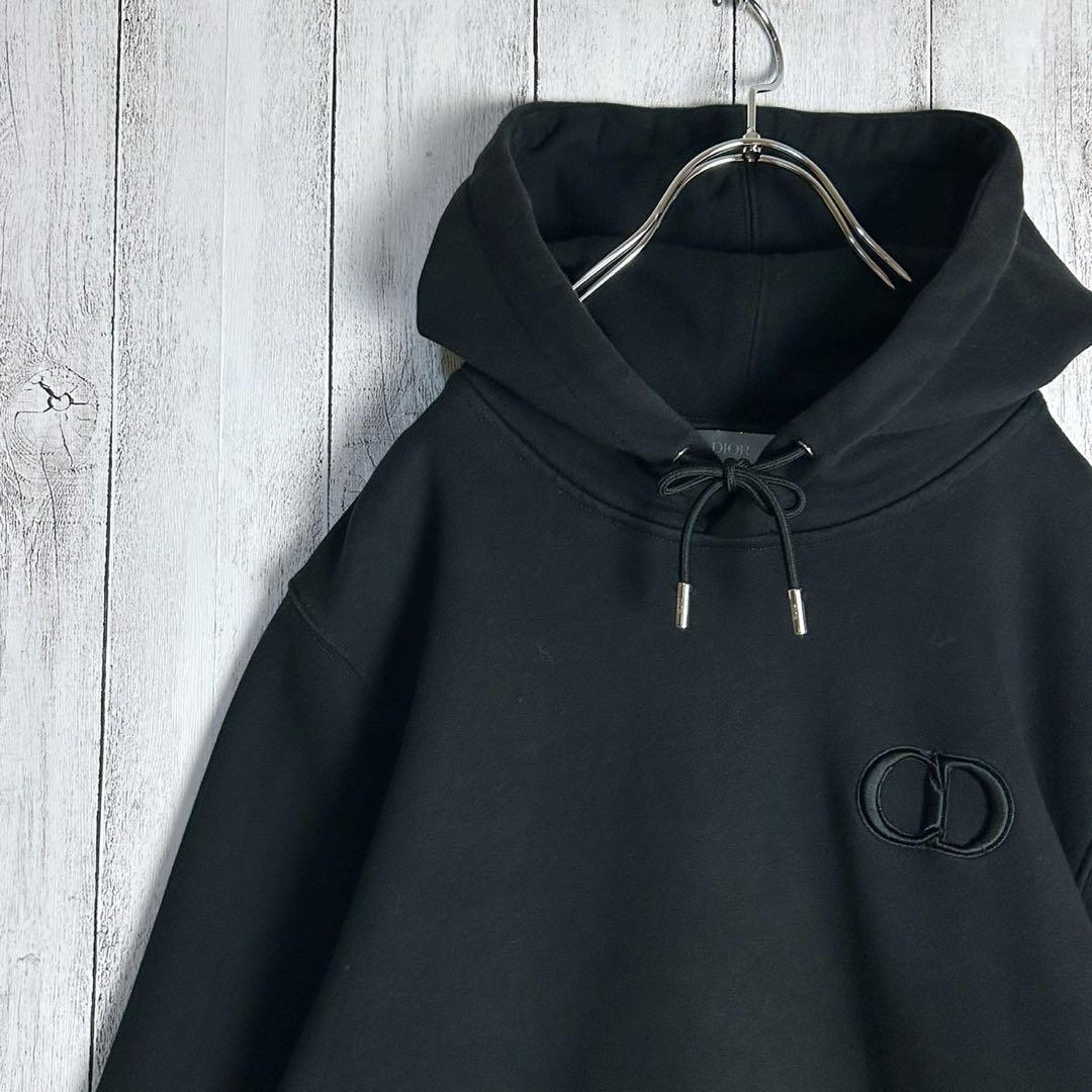 6041【美品・即完売デザイン】ディオール‪☆刺繍ロゴ入りパーカー CDロゴ