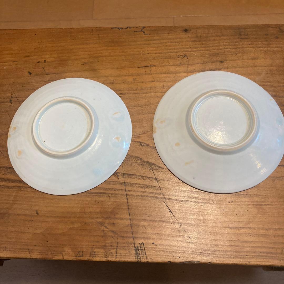 伊藤聡信　花柄の陶器皿 2枚セット