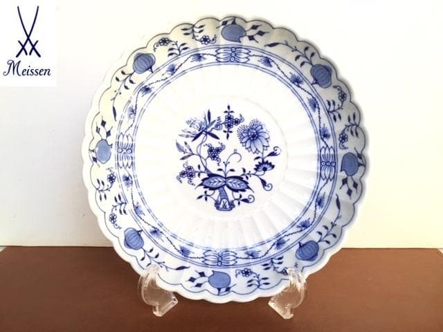 展示品 MEISSEN マイセン ブルーオニオン サラダディッシュ / プレート
