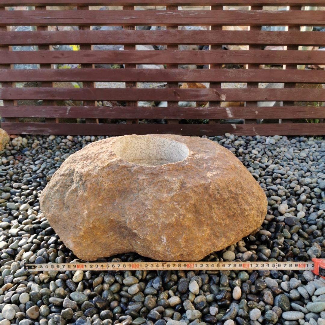 鞍馬石35.9キロ　蹲　庭石　鑑賞石　石　庭　坪庭　ガーデニング　和　砂利　鉢