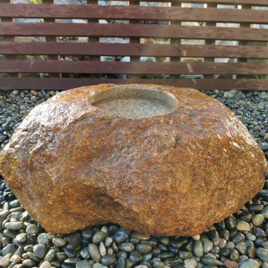 鞍馬石35.9キロ　蹲　庭石　鑑賞石　石　庭　坪庭　ガーデニング　和　砂利　鉢