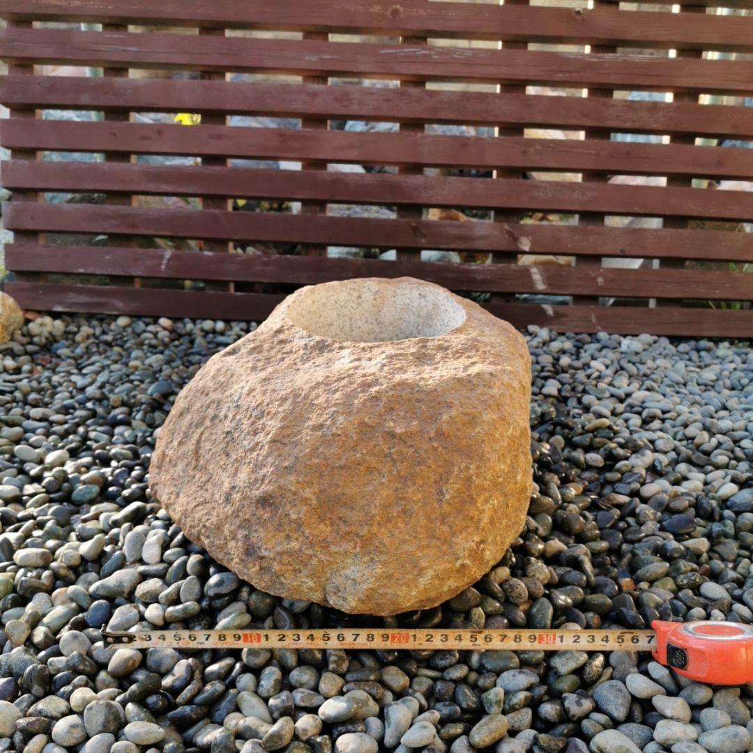 鞍馬石35.9キロ　蹲　庭石　鑑賞石　石　庭　坪庭　ガーデニング　和　砂利　鉢