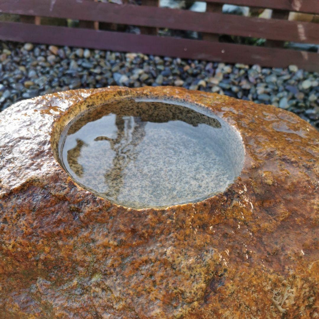 鞍馬石35.9キロ　蹲　庭石　鑑賞石　石　庭　坪庭　ガーデニング　和　砂利　鉢