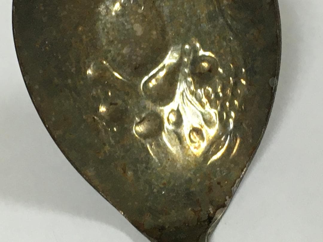 イギリス製 アンティークシルバープレート 台 スプーン ティー アールヌーヴォー