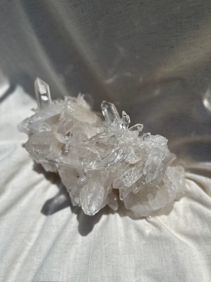 【ヒマラヤ水晶 インド マニハール産 ♡ 透明度高！ 水晶クラスター】