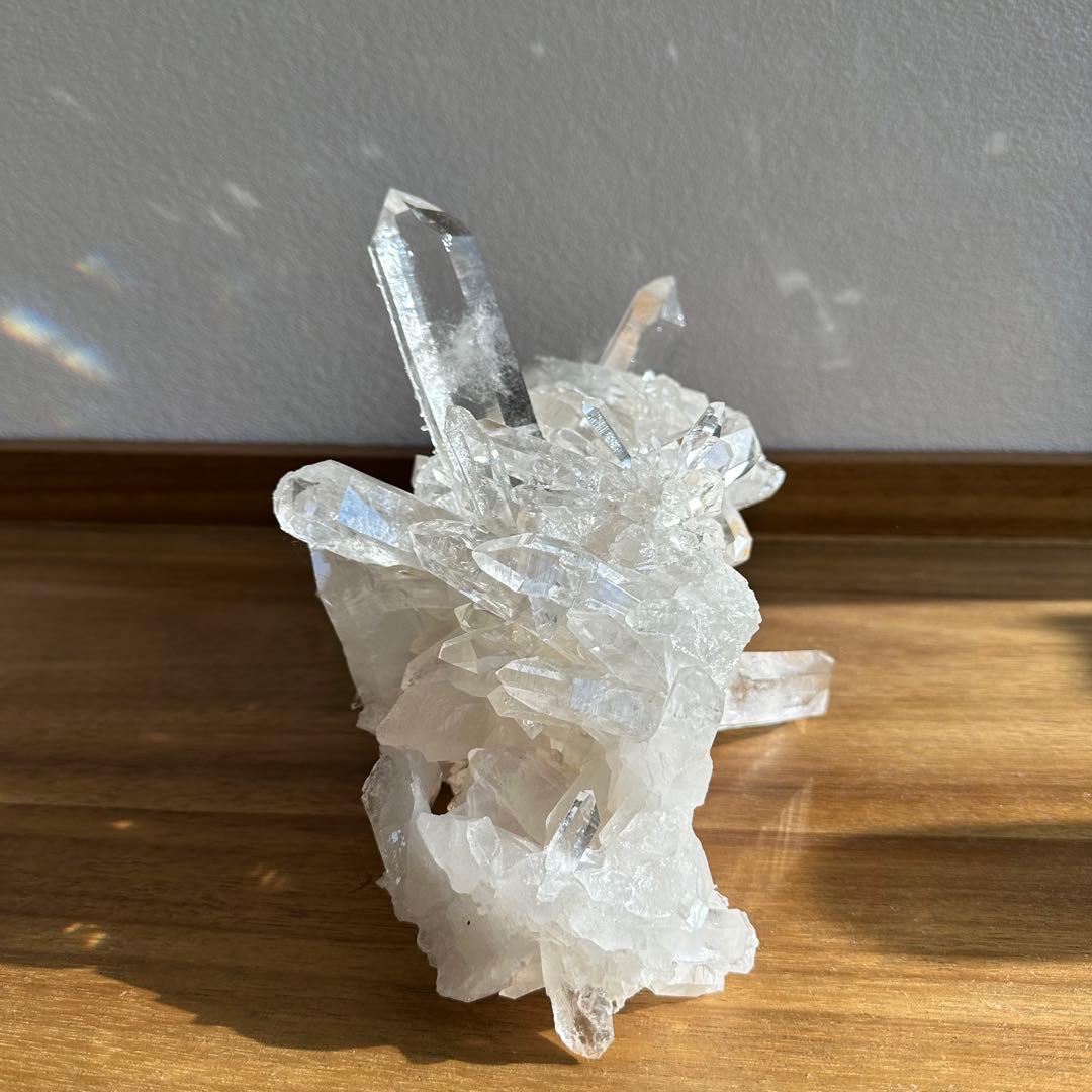 【ヒマラヤ水晶 インド マニハール産 ♡ 透明度高！ 水晶クラスター】