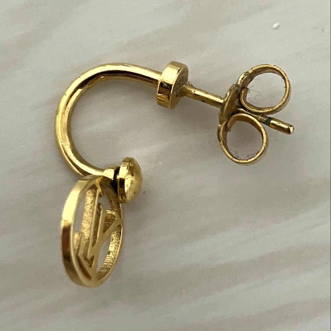 Louis Vuitton ゴールド フープピアス