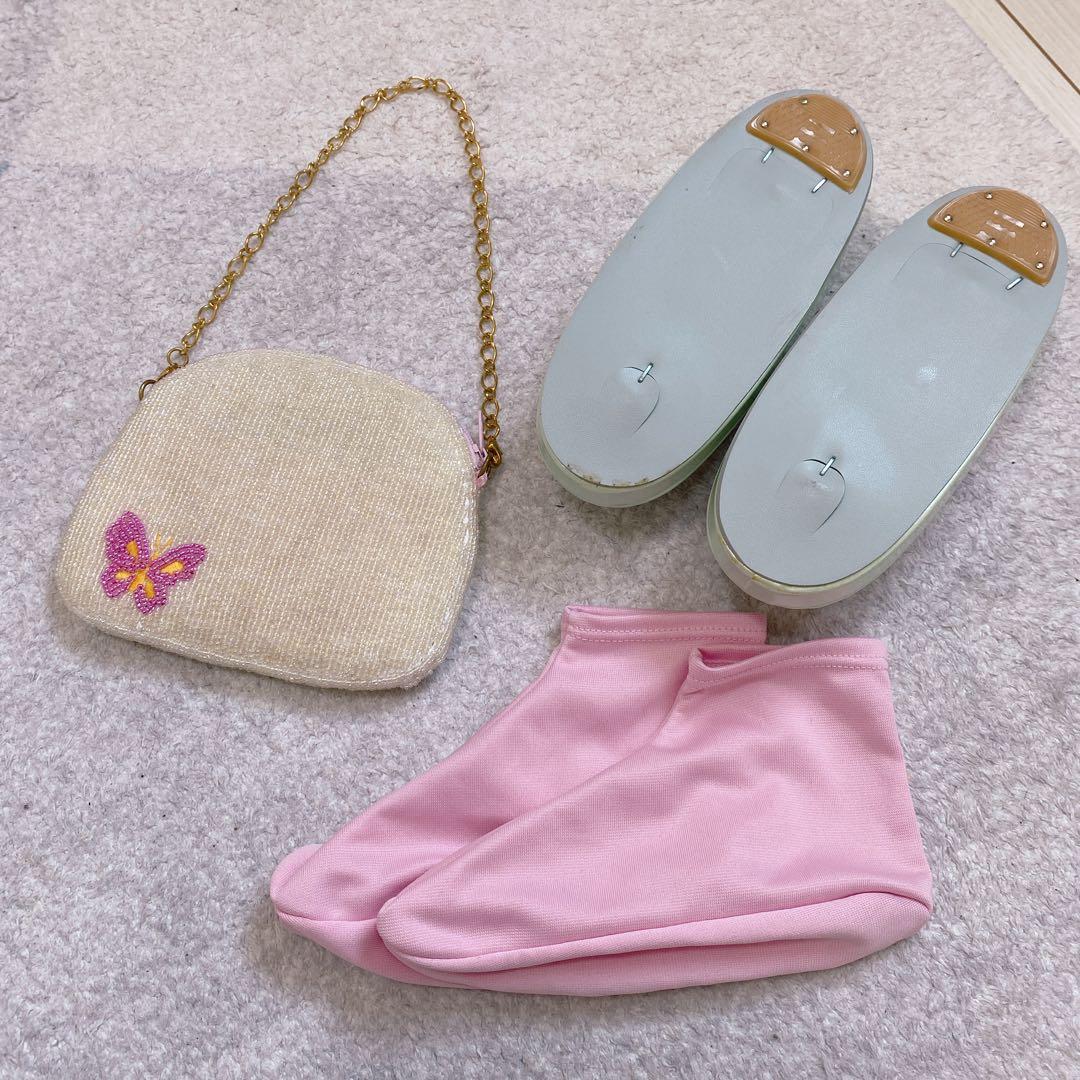 七五三 5歳 6歳 アンティーク 着物 作り帯 小物 髪飾り フルセット