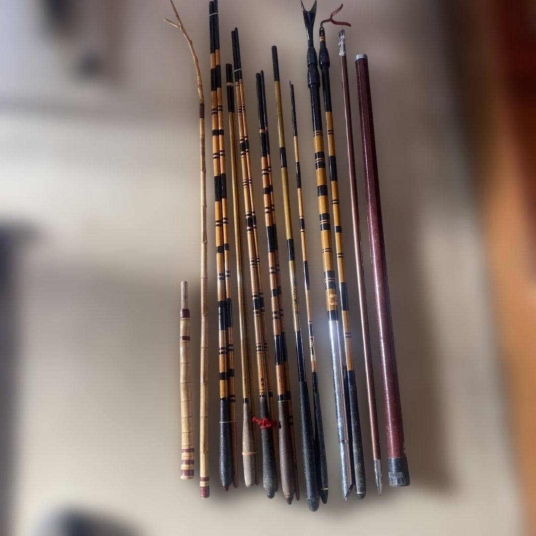 ヘラブナ竿 竹製 複数本セット