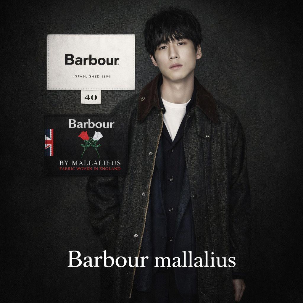 【美品】Barbour OS BURGHLEY MALLALIEUS ウール