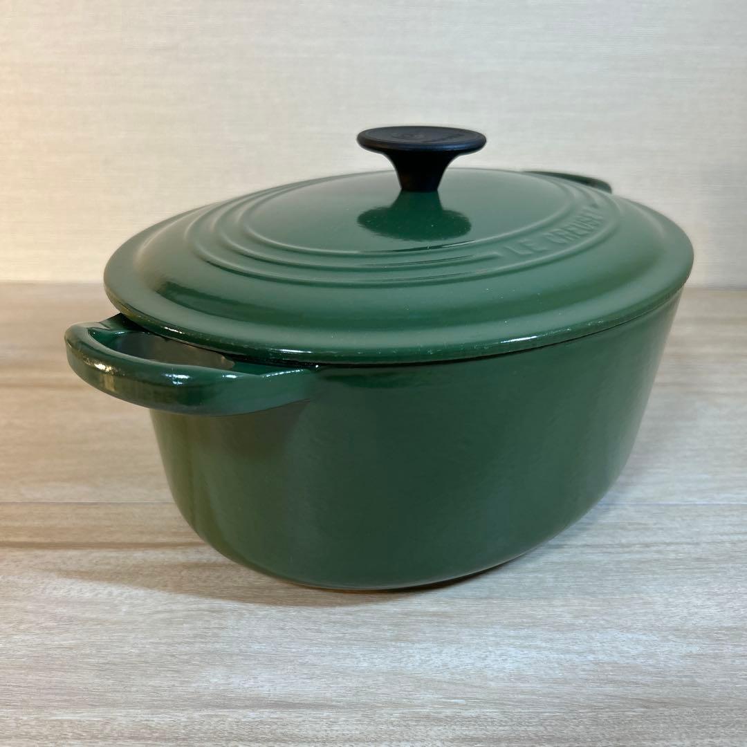 ルクルーゼ　ココットオーバル　27cm モスグリーン　グリーン　両手鍋　鍋