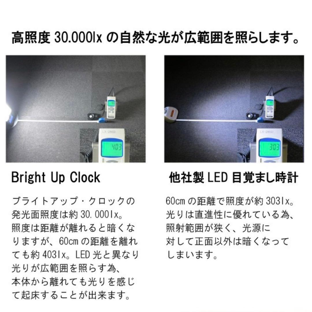ブライトアップクロック II 光目覚まし時計　ホワイト
