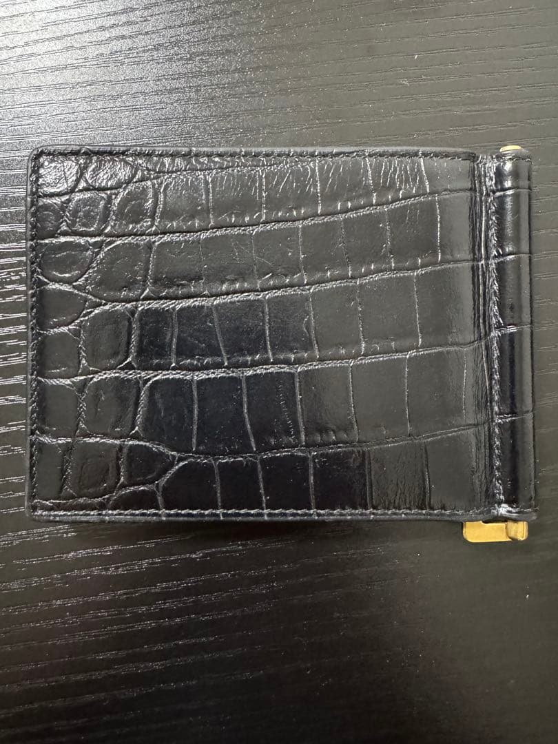【美品】YSL クロコダイルレザー マネークリップ