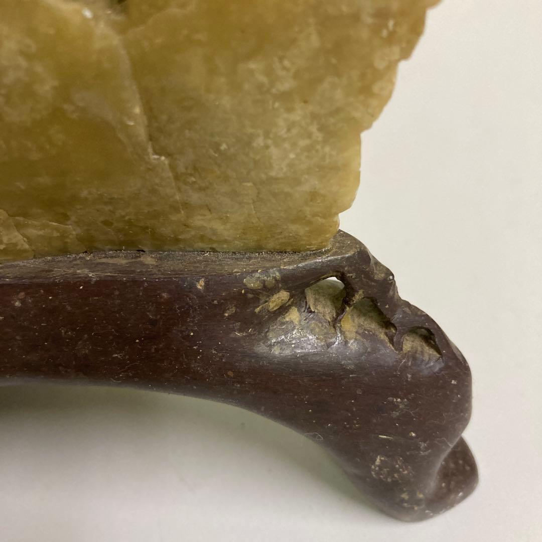 E-4寿山石 中国石彫 古美術 人物像 蝋石 細密彫刻 石彫刻 工芸品 レトロ