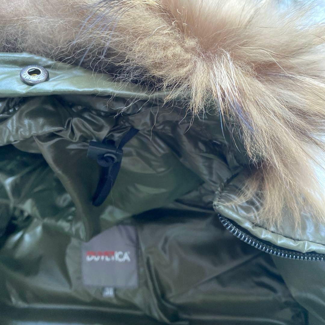 未使用に近い　DUVETICA ダウンジャケット　アダラ　ラクーンファー　カーキ