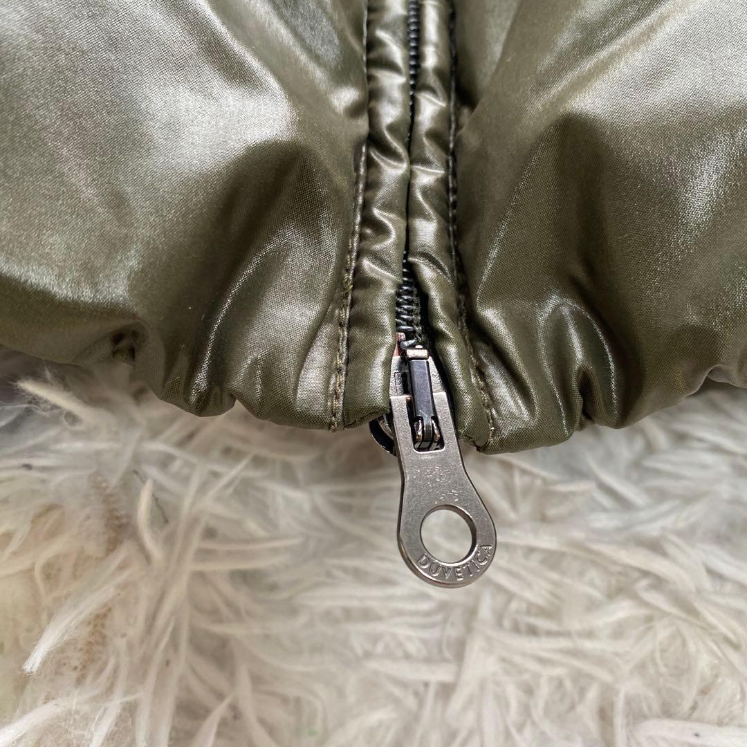 未使用に近い　DUVETICA ダウンジャケット　アダラ　ラクーンファー　カーキ