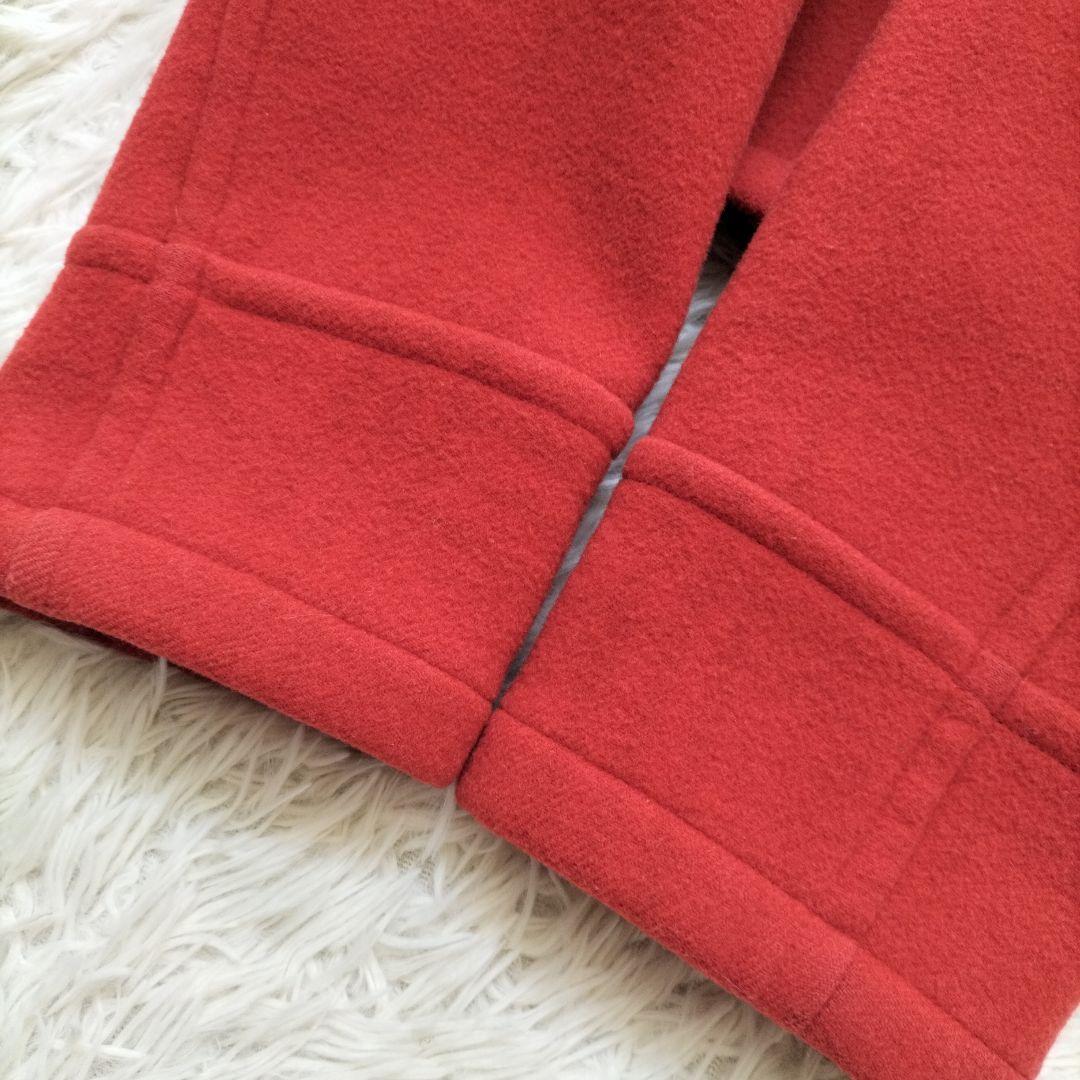 美品♡バーバリーブルーレーベル　ダッフルコートショート丈 ノバチェック 赤 40