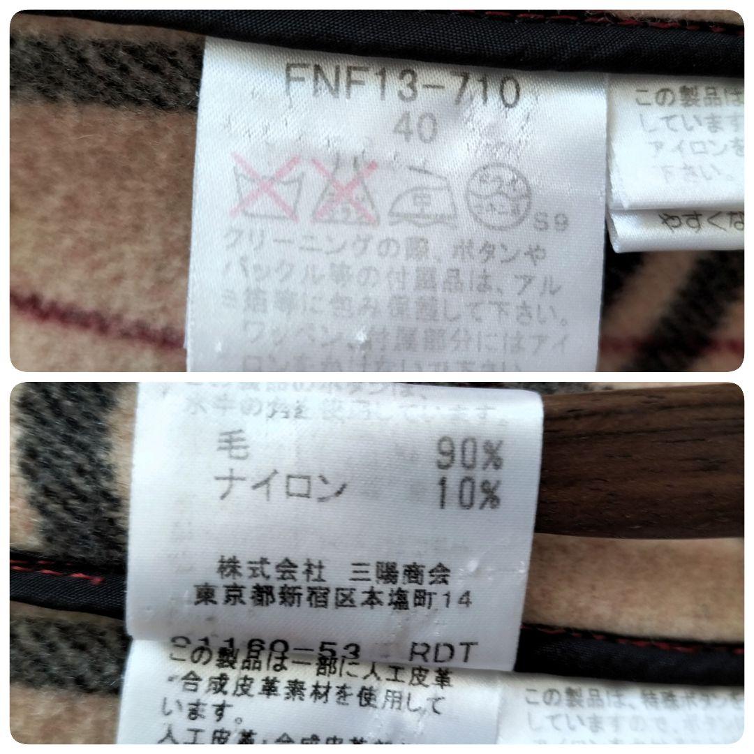 美品♡バーバリーブルーレーベル　ダッフルコートショート丈 ノバチェック 赤 40