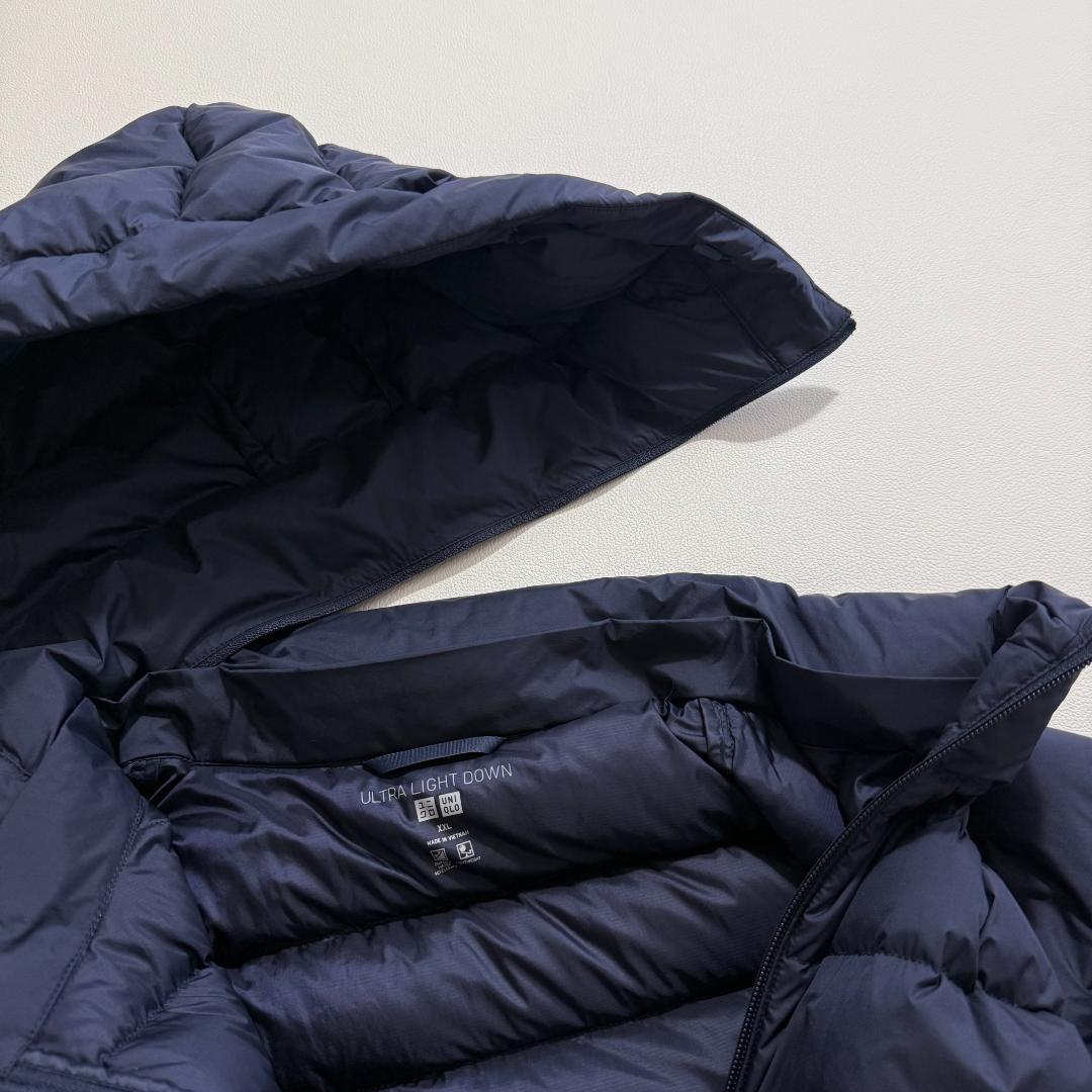 希少　UNIQLO XXL ウルトラライトダウンロングコート　フード取り外し可