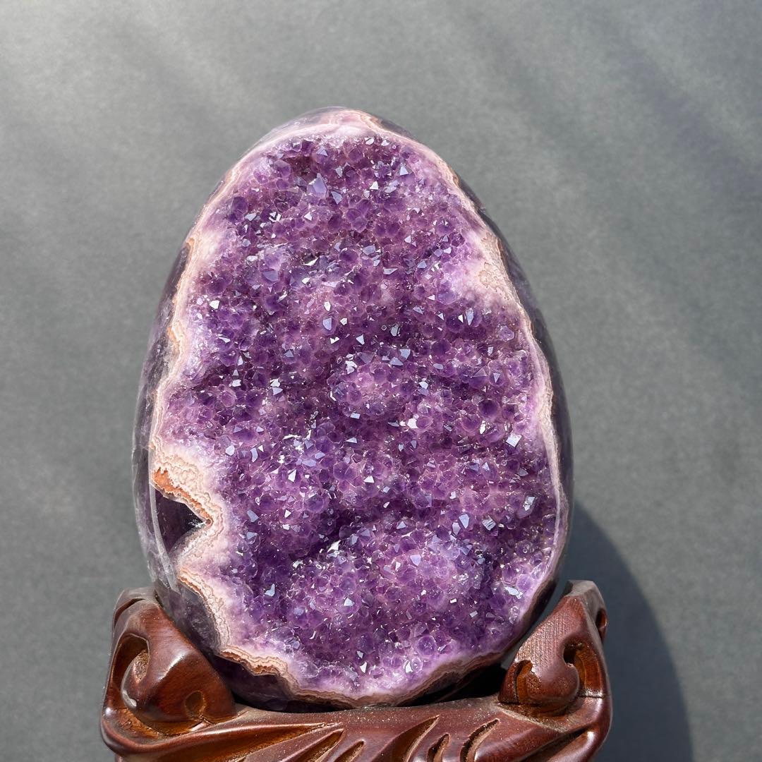 ウルグアイ産❣️希少❣️天然石アメジストのドーム　置物　G.177