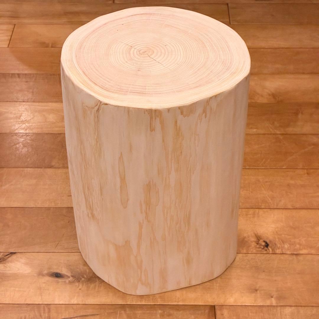 檜 丸太 スツール 椅子　No.1539