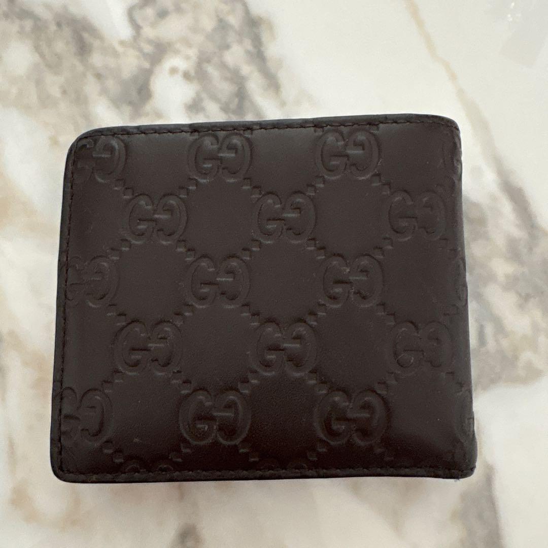Gucci ブラウンレザー 二つ折り財布