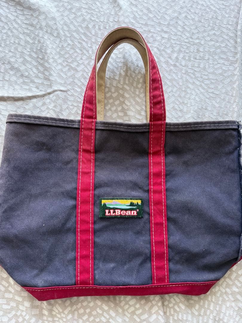 90s L.L. Bean トート バッグ 青赤ヴィンテージTOTE