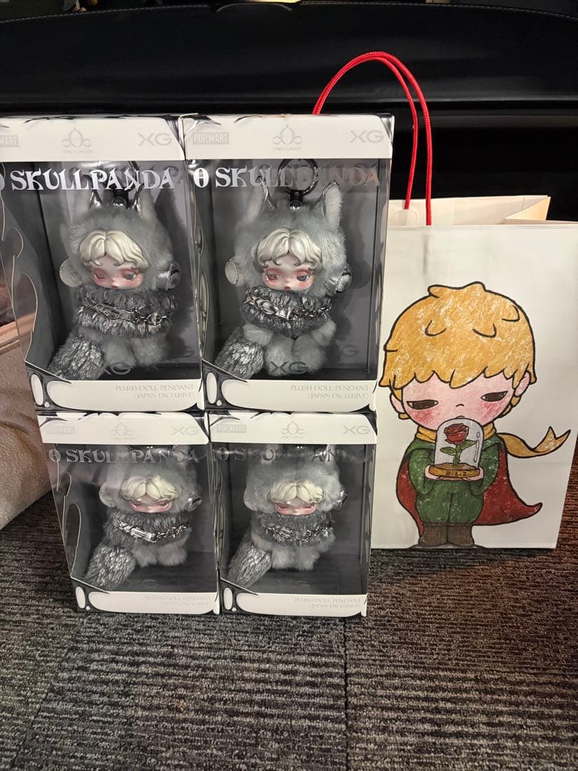 レシート有 ポップマート スカルパンダ XG ぬいぐるみペンダント 4セット