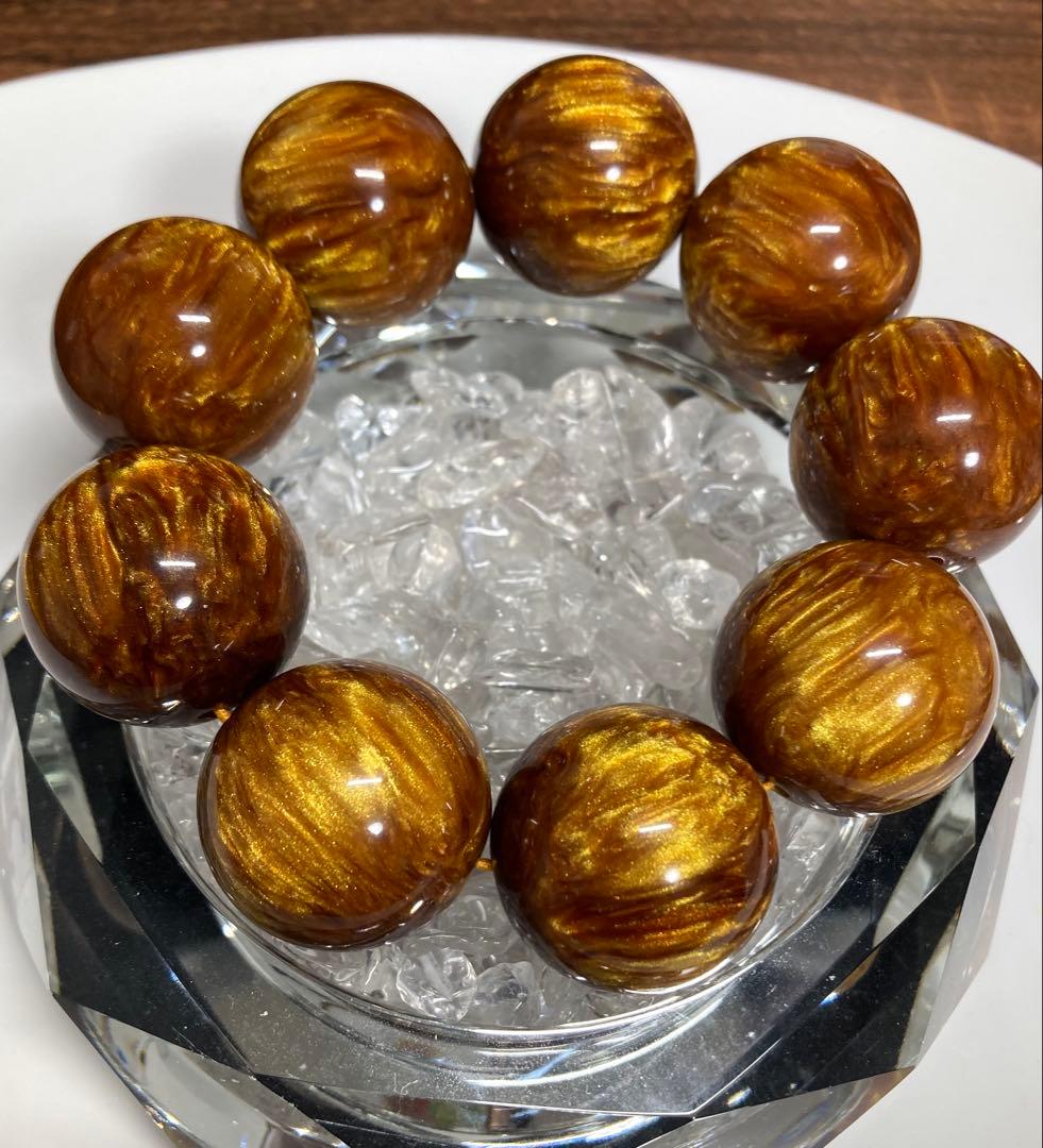 般*️様 天然石　人工石　金糸海柳　レアサイズ　超大玉　数珠　ブレスレット