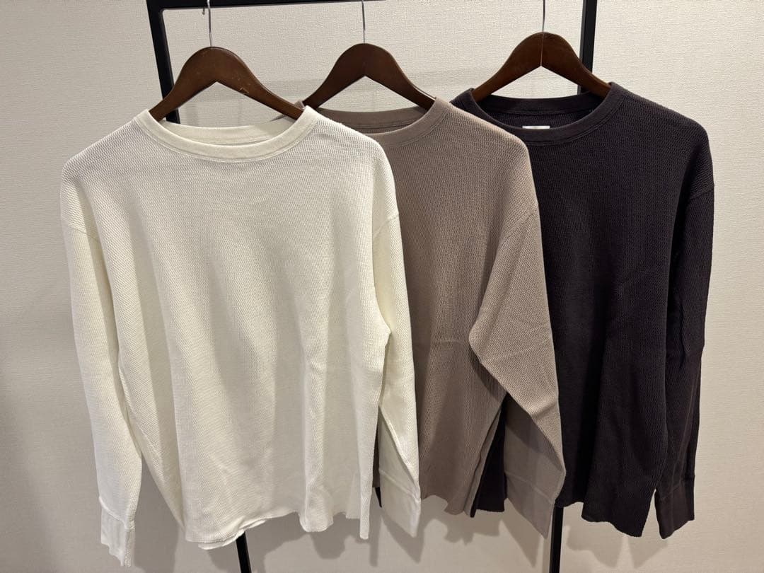 ciota シオタ 3枚セット ワッフル ハニカムメッシュ ロンT サーマル