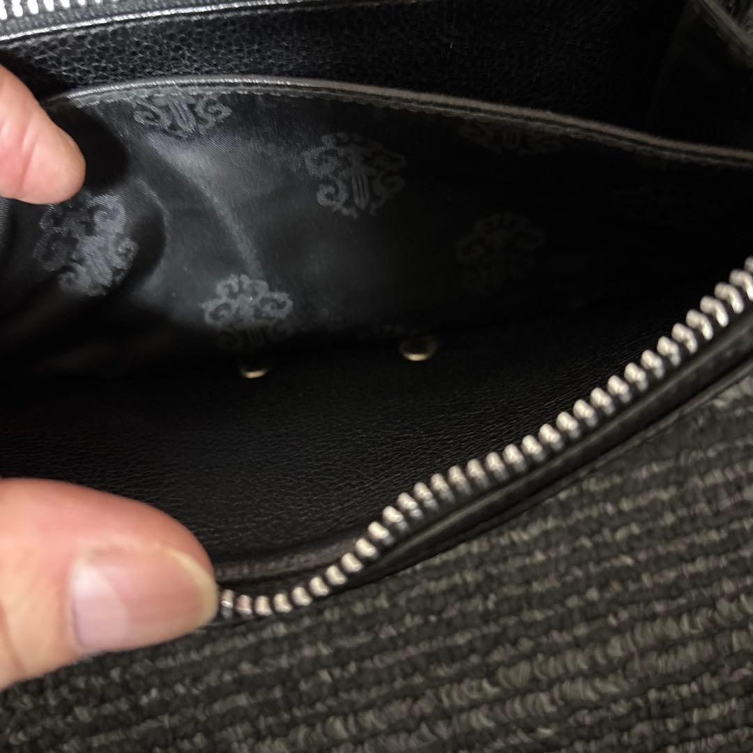 クロムハーツ REC F ZIP レザープレート RINKAN 黒レザー長財布