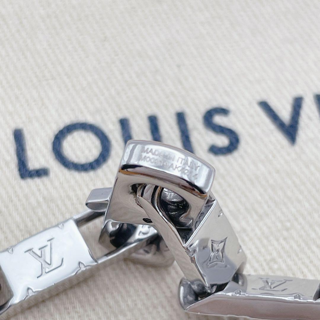 LOUIS VUITTON ネックレス　タイドアップ　モノグラム　シルバー