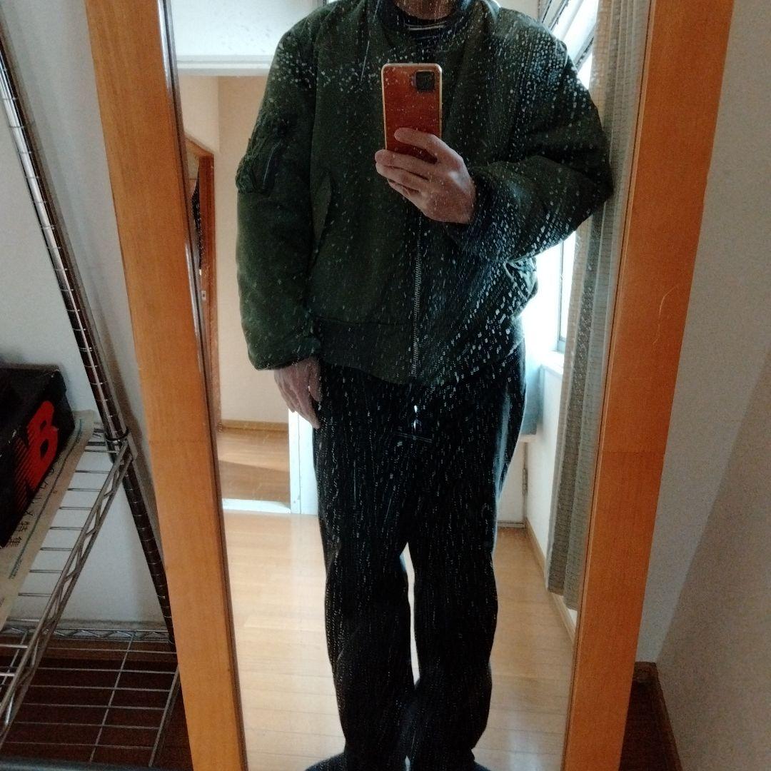 ビンテージ90年代アルファMA-1リバーシブルナイロンフライトJKT緑XL