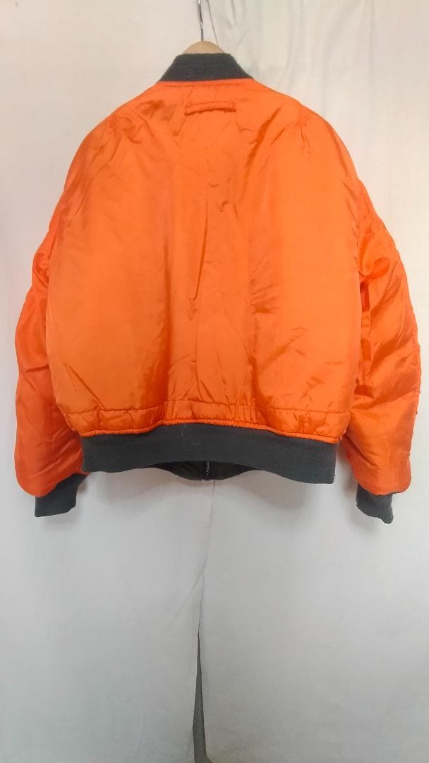 ビンテージ90年代アルファMA-1リバーシブルナイロンフライトJKT緑XL