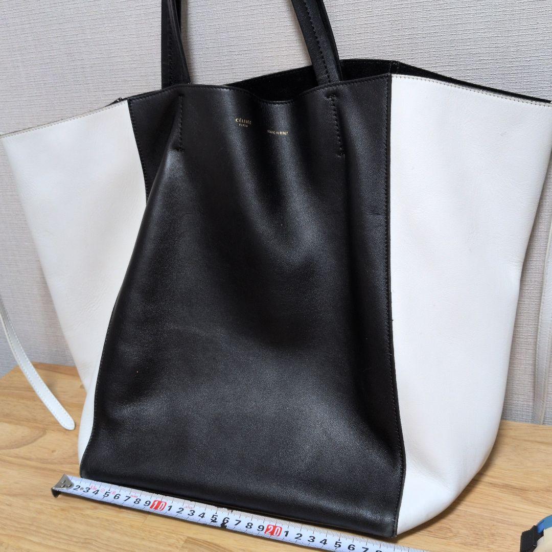 CÉLINE トートバッグ 黒/白 カバファントム　A4可