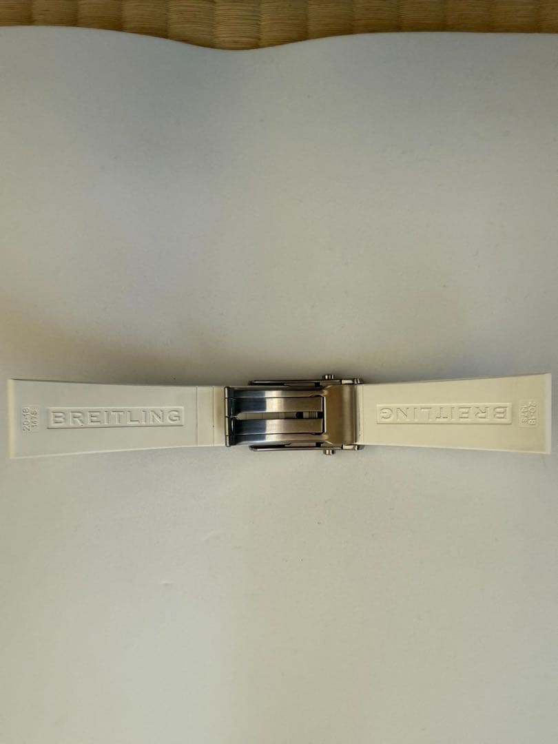 BREITLING ブライトリング 純正Dバックル＋純正ホワイトラバーベルト