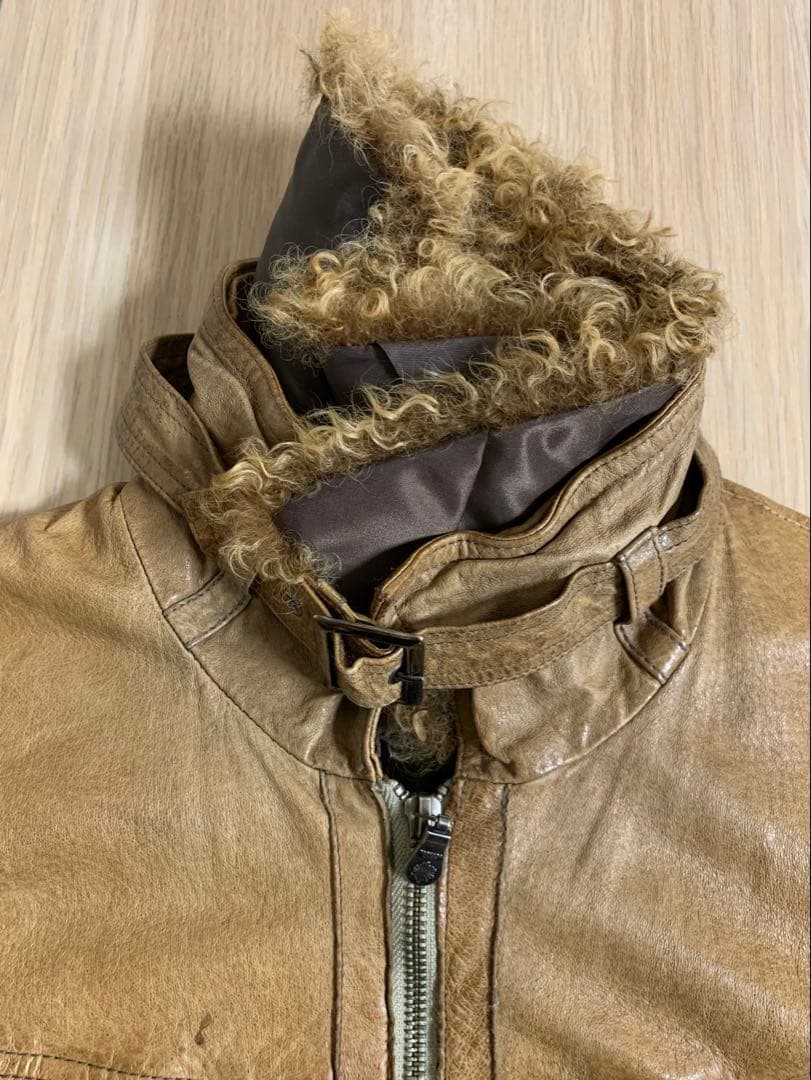 TORNADO MART 00s ファー レザージャケット fur jacket