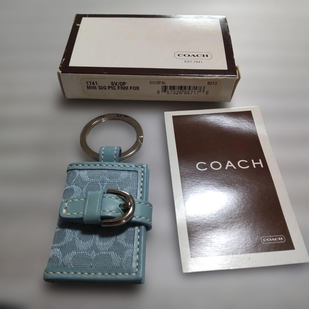COACH☆Signature Pictureframe Keyholder