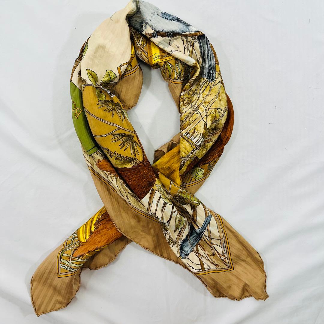 Hermes エルメス スカーフカレ90 CHASSE au BOIS 森の狩猟