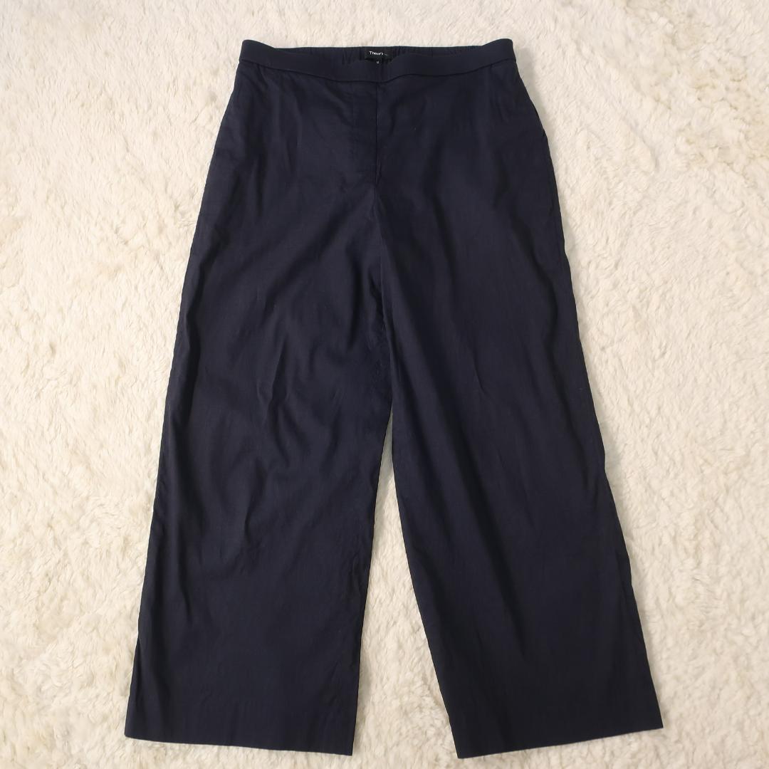 セオリー ECO CRUNCH セットアップ ノーカラージャケット パンツ 紺