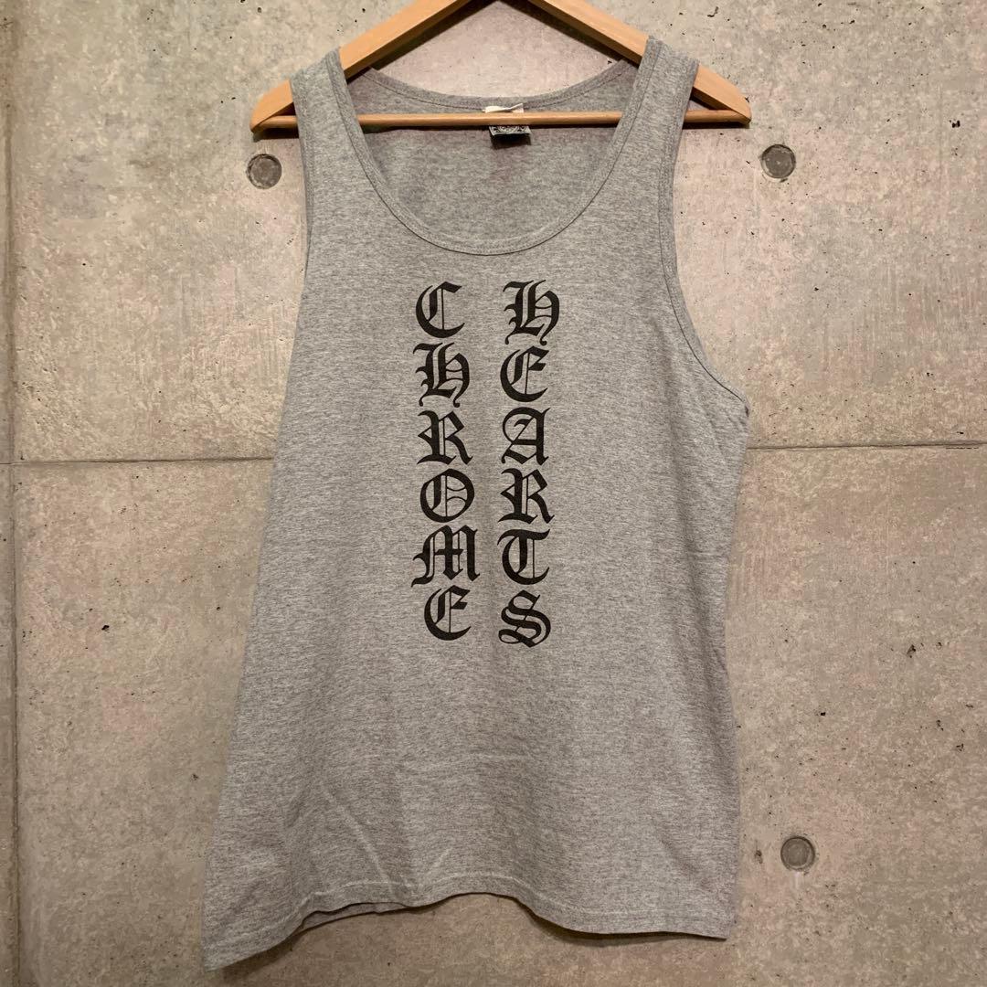 ヴィンテージ　CHROMEHEARTS クロムハーツ　タンクトップ　L グレー