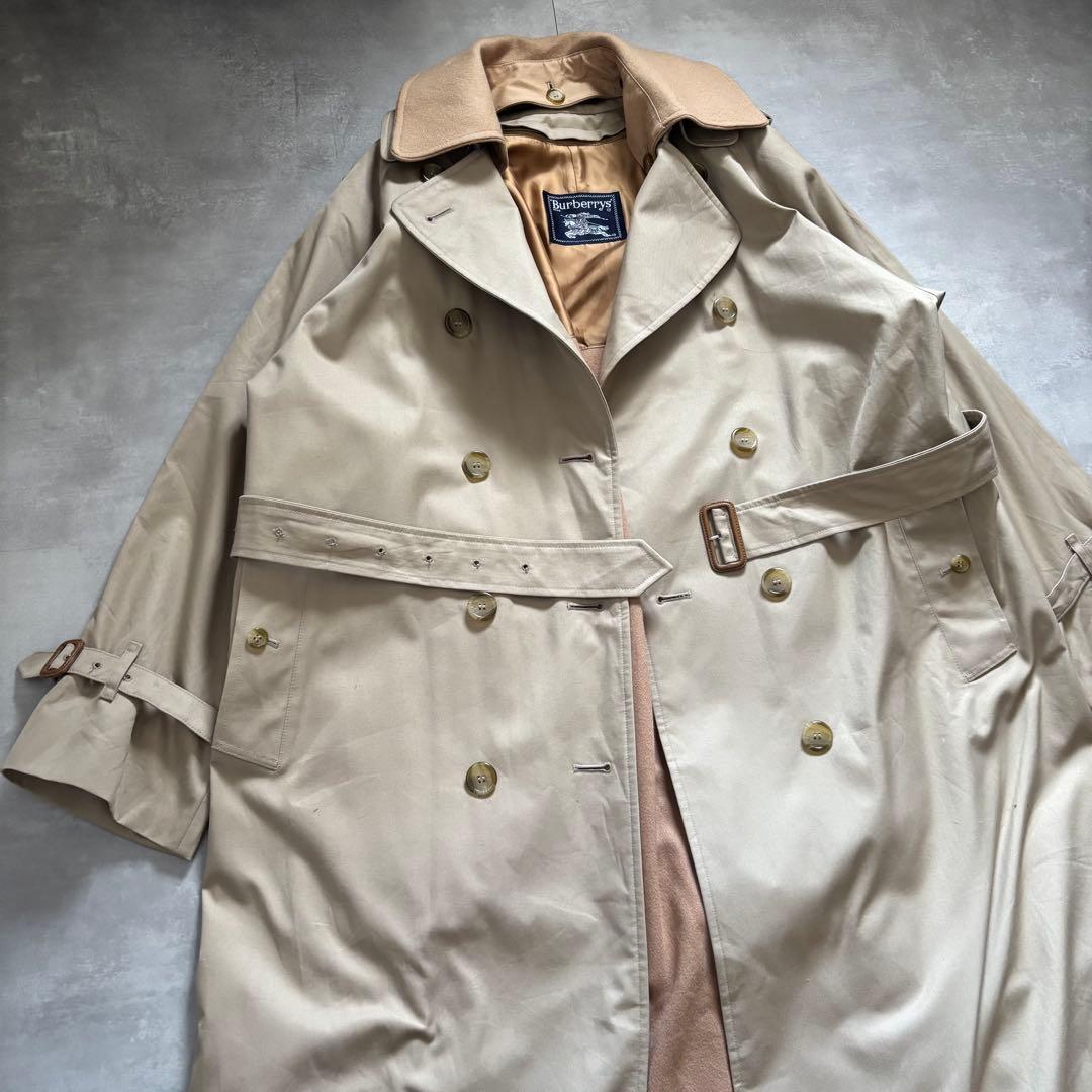 極上　80s Burberry バーバリー　トレンチコート　ベージュ　3点完品