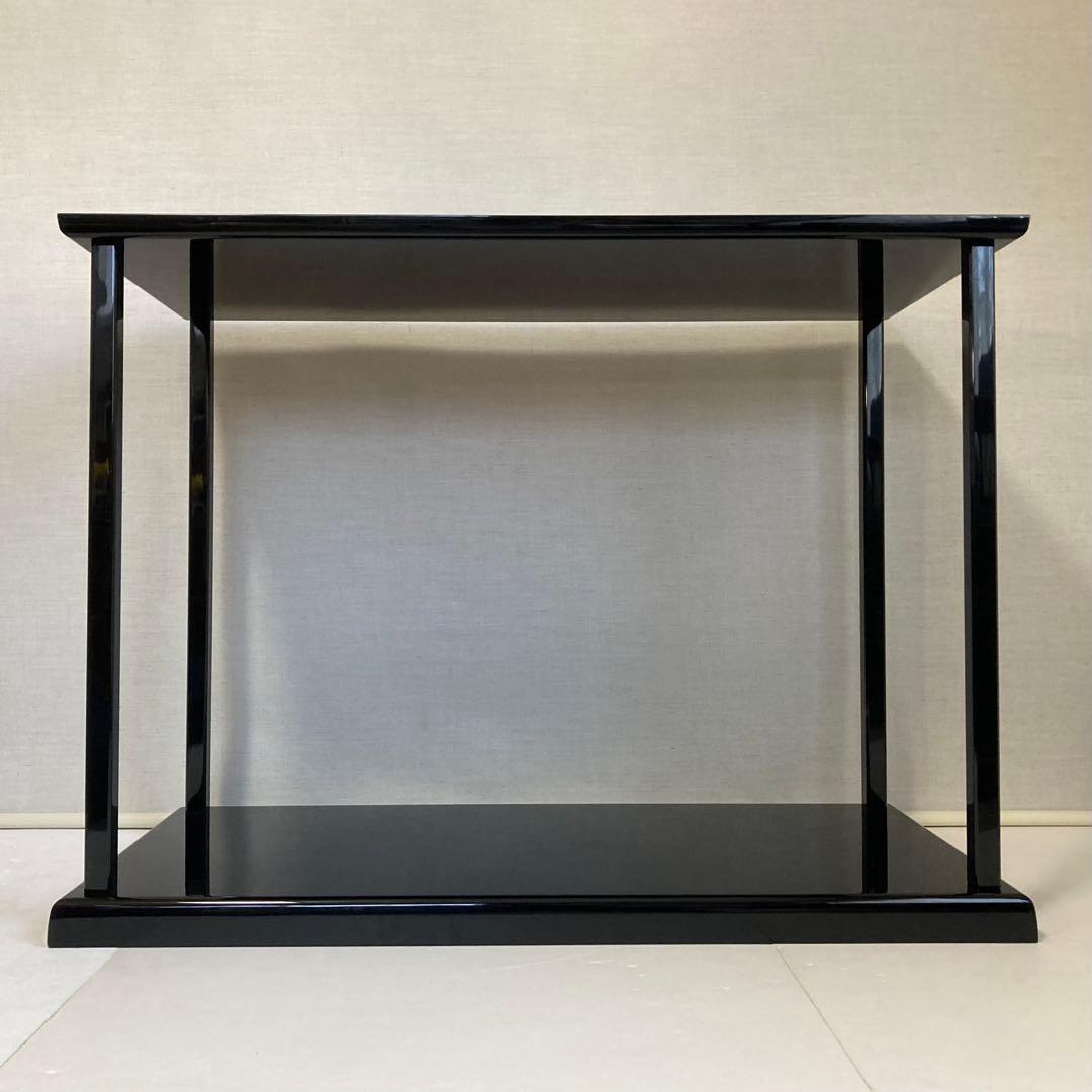 真台子 飾り棚 台 真塗 黒 木製 組立式 大型 和風 茶道具 レトロ