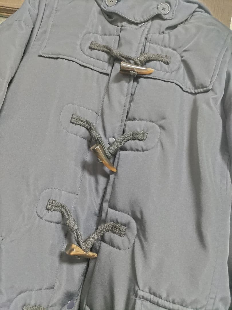 フェリシモ くぼっち ダッフル ダウンコート 撥水 ネイビー
