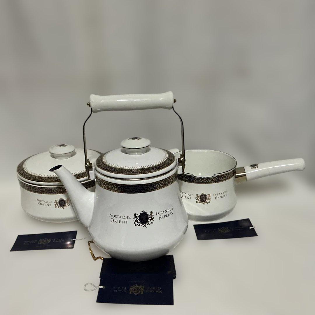 【希少レア品】　ホーロー製　『3点セット一式』（ Orient Express）