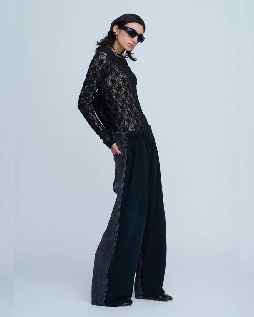 【美品】INSCRIREHybrid Sweat Denim Pants