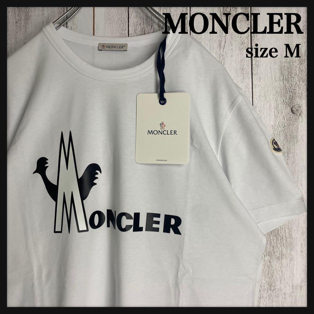 【タグ付き☆未使用】モンクレール Tシャツ プリントロゴ ホワイト 半袖 M