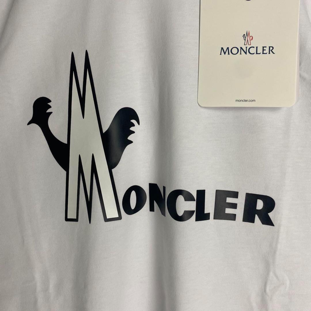 【タグ付き☆未使用】モンクレール Tシャツ プリントロゴ ホワイト 半袖 M
