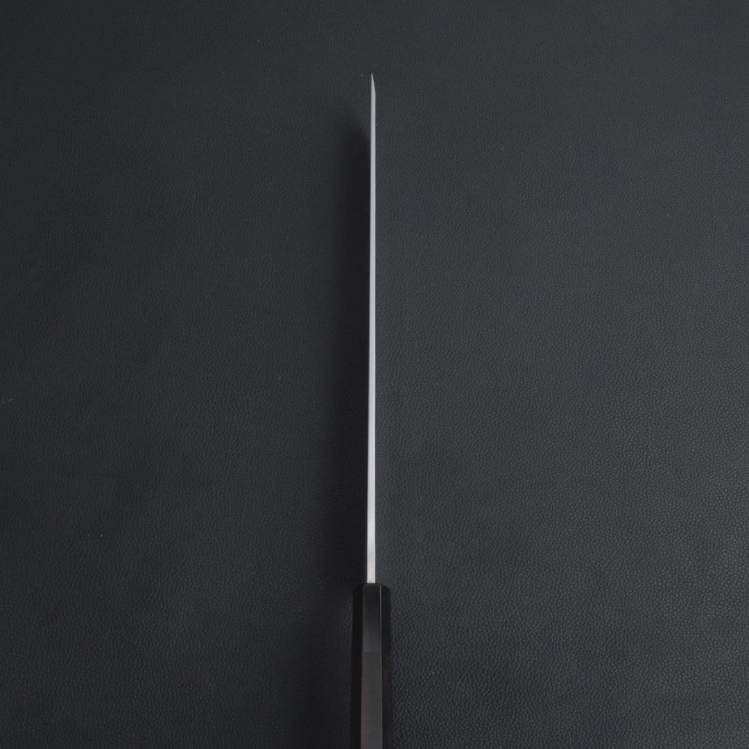 9922先丸柳刃包丁 尺寸 刃は究極の切れ味 刺身包丁和包丁 黒檀黒水牛角八角柄